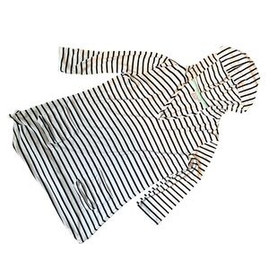 Striped Hooded Swim Coverup